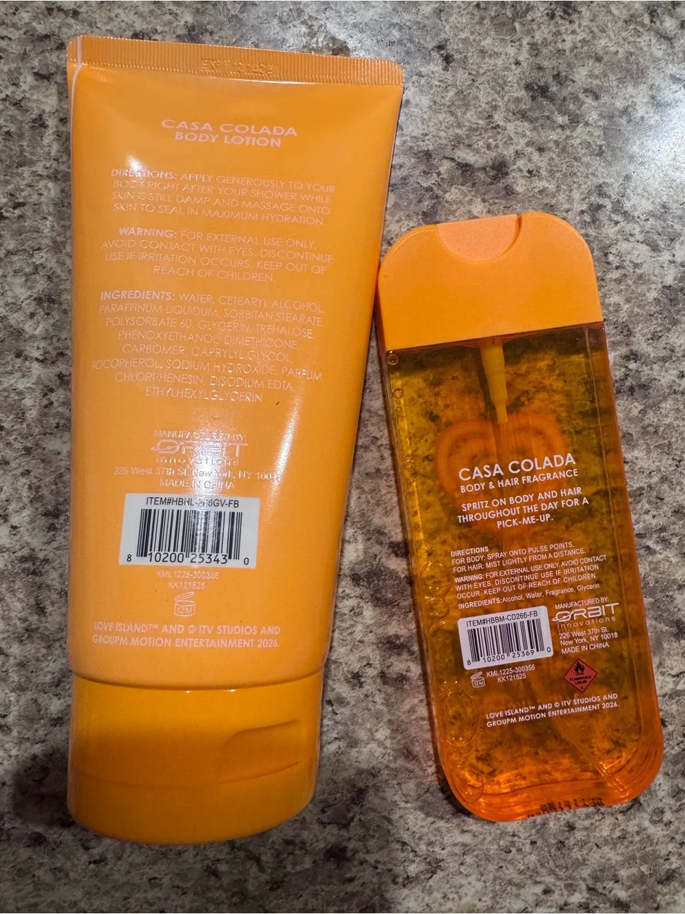 Love Island Casa Colada Orange Body Lotion & Fragrance Duo